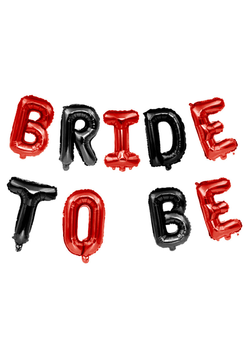 Bride To Be Foil Balloon – Red & Black. Stylish & Festive, Ideal for Bridal Parties | Durable & Reusable