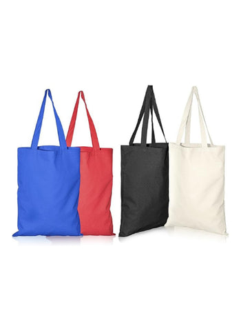 Bright-Colored Cotton Shoulder Tote Bag 140gsm – Long Handle, Reusable, Durable – Ideal for Shopping and Everyday Use | 100% Cotton Material