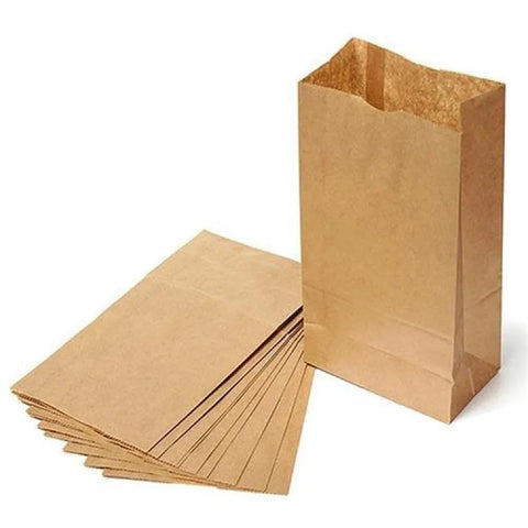 Brown Paper Bag Set for Takeaway – Assorted Sizes, With and Without Handles, Essential for On-the-Go Packaging