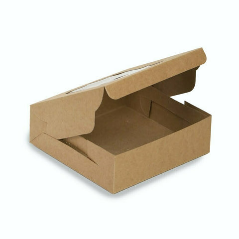 Brownie Box - 6"x6"x2" inches (100 pcs) – Biodegradable Disposable Food Packaging | Essentials