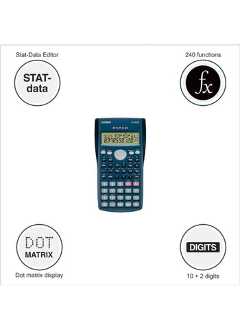 Casio Fxx-82 MS Scientific Calculator – Basic Functions, Durable, Black – Perfect for Preliminary Academic and Office Use | Reliable and Affordable