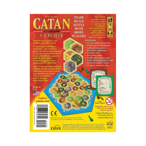 Catan Extension 5-6 Players Board Game – Expandable Play, Trading Strategy, Resource Management – Expansion Pack | Larger Groups