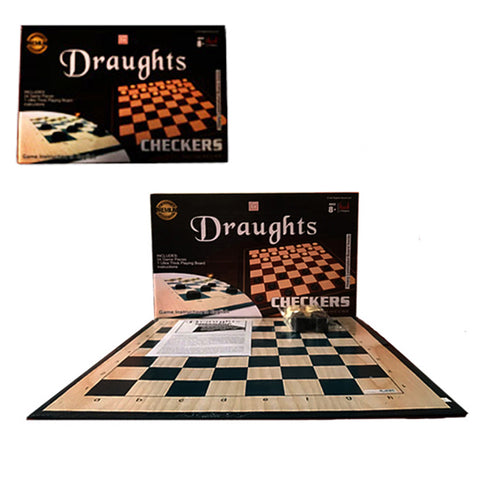 Chess & Draughts 2-in-1 Board Game. Classic Strategy Game, Portable & Fun for All Ages | Ideal for Family Gatherings