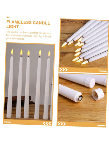 Christmas LED Candles – Pack of 2, Glowing Candle Light Night Lamp | Perfect for Party Atmosphere & Holiday Decorations