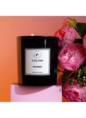 Colish Peonies Scented Candle 230G – Floral, Fresh, Relaxing Fragrance – Home Fragrance | Calming Atmosphere