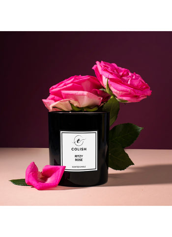 Colish Ritzy Rose Scented Candle 230G – Elegant, Floral, Long-Lasting Fragrance – Home Fragrance | Luxurious Aroma