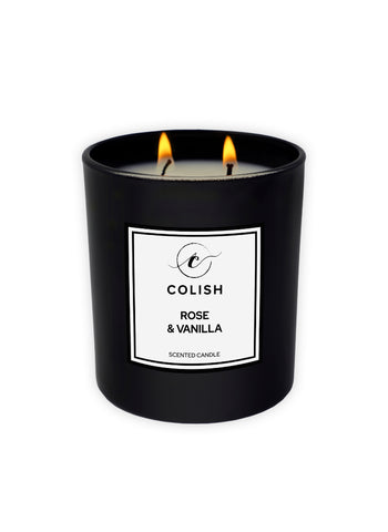 Colish Rose & Vanilla Scented Candle 230G – Sweet, Floral, Warm Aroma – Home Fragrance | Cozy Ambience