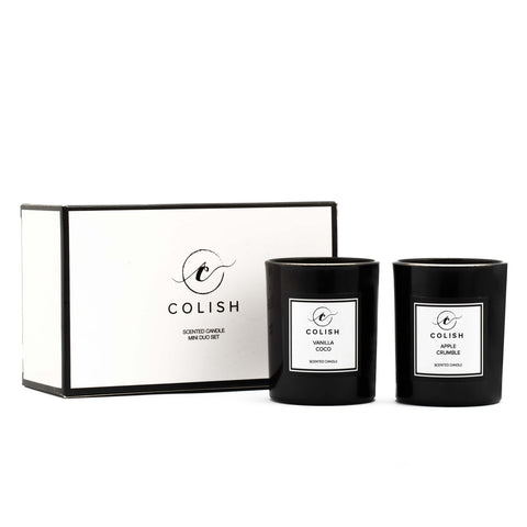 Colish Set of Vanilla Coco & Apple Crumble Candle Set 100g x2 – Sweet & Cozy Dessert-Inspired Aromas