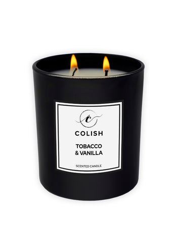 Colish Tobacco And Vanilla Scented Candle 230G – Warm, Sweet, Rich Aroma – Home Fragrance | Cozy Ambiance