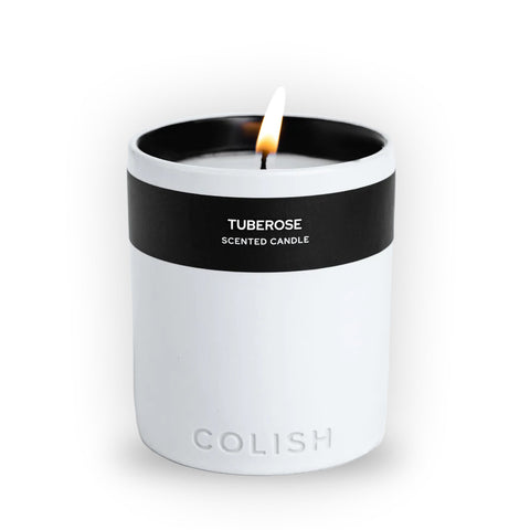 Colish Tuberose Candle 140g – Sweet & Creamy Floral Fragrance for a Relaxing Glow