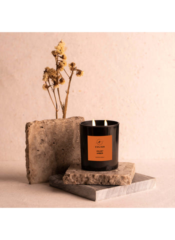 Colish Velvet Amber Scented Candle 230G – Warm, Earthy, Rich Fragrance – Home Fragrance | Premium Scent