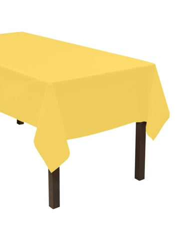 Golden Color Plastic Table Cover. Elegant & Shiny, Ideal for Party Decor | Disposable & Easy to Use