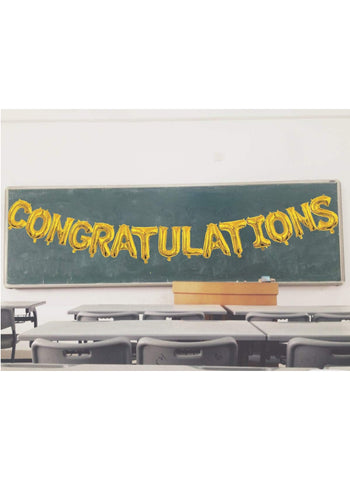 Congratulations Golden Colour Foil Balloons. Shiny & Festive, Ideal for Celebrations | Durable & Reusable