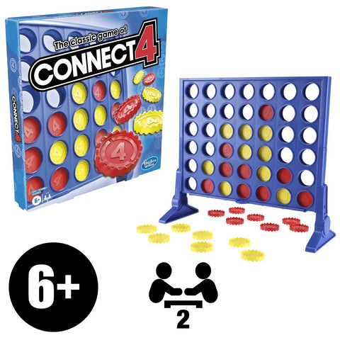 Connect Four – Iconic Drop & Win Strategy Game, Easy and Addictive Fun for All Ages, Featuring Vertical Grid and Colorful Discs | Classic Entertainment