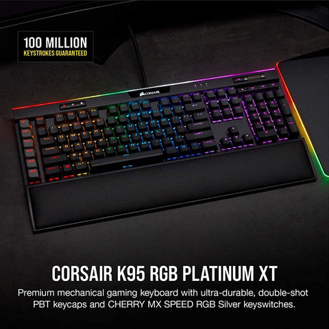 Corsair K95 RGB PLATINUM XT Mechanical Gaming Keyboard — RGB Lighting, CHERRY® MX Blue Switches, High Performance | Keyboard