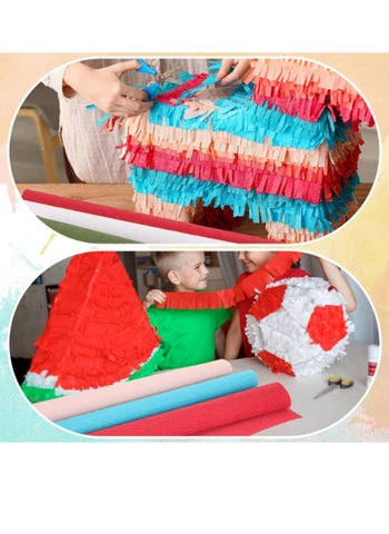 Crepe Paper Pack – Assorted Colors, Pack of 10, Durable, Easy to Use – Ideal for Crafts and Art Projects | Versatile and Convenient