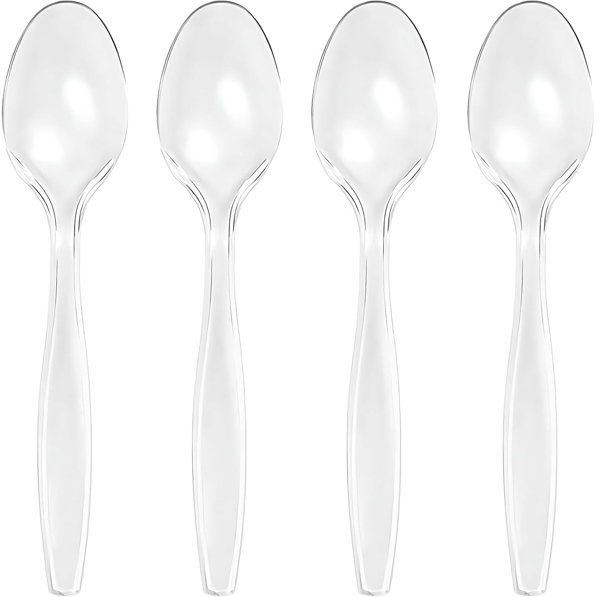 Crystal Tea Spoon – Elegant Design, Clear Plastic, Ideal for Teas – Disposable Cutlery | Enhances Tea Time Experience