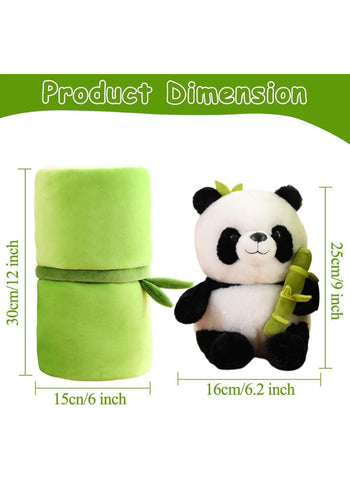 Cute Panda Plush Pillow – Soft, Adorable, Stuffed Panda in Bamboo Design – Plush Toy | Perfect for Naps, Playtime, Gifts