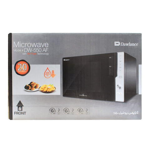 Dawlance Air Fryer + Convection Microwave Oven DW-550 AF – 30 Liters Microwave Oven With 7 Liters Air Fryer with Convection & Rotisserie Functions, 2500W Convection Power