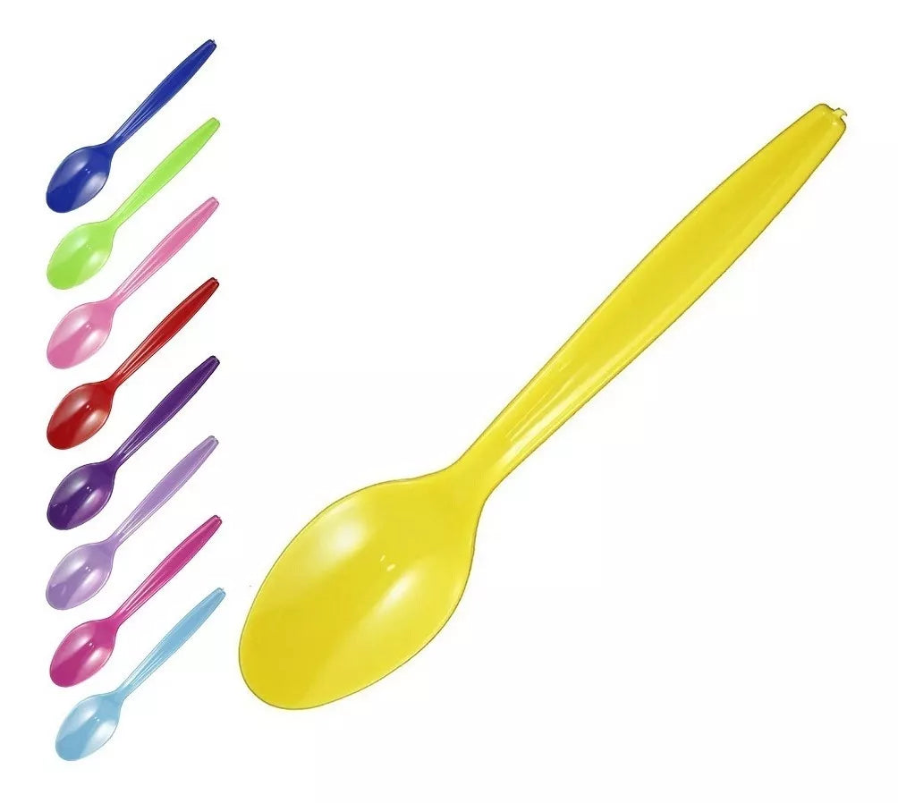 Deluxe Color Spoons – Vibrant Colors, Durable Design, Ideal for Parties – Disposable Cutlery | Adds Fun to Any Event