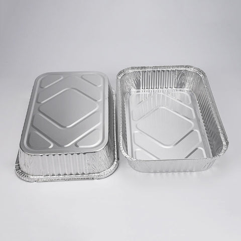 Disposable Aluminum Pan with Transparent Lid 2300ml – 2300ml Disposable Aluminum Pan with Lid – Disposable Food Packaging | Disposables