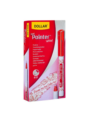 Dollar Pointer WOW Red – Smooth Writing, Durable, Pack of 10 – Ideal for Office and School Use | Reliable Performance