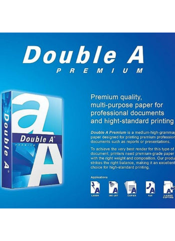 Double A A4 Copy Paper – 500 Sheets, High-Quality, Smooth Finish – Perfect for Office and Home Use | Reliable and Durable