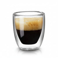 Double Wall Glass Coffee Mug Without Handle