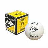 Dunlop Pro Championship White Squash Ball – Single, High-Performance, Durable – Ideal for Serious Play