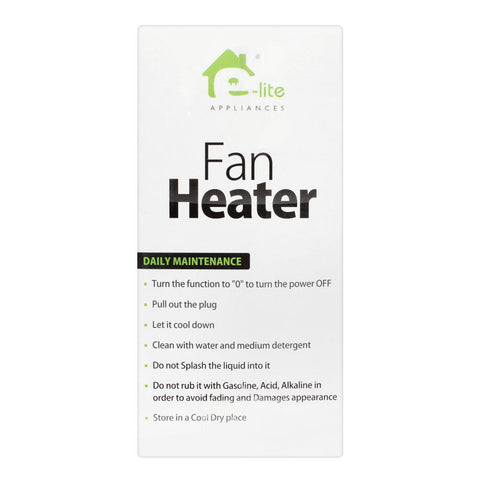 E-lite Fan Heater EFH-901 – High efficiency, Compact, Easy to use – Heater