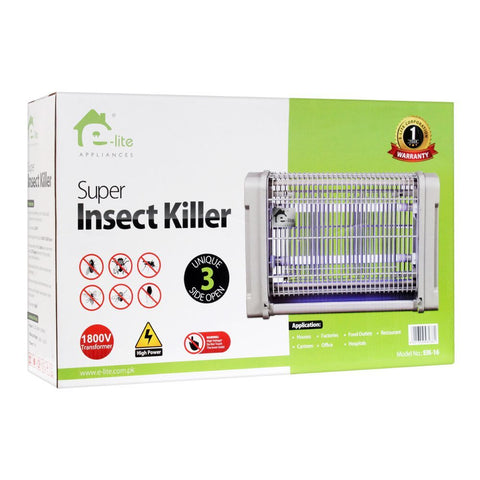 E-lite Insect Killer - 2x8W UV-A Tube with 270-Degree Mesh, 8000-Hour Life, Chemical-Free – Effective Bug Zapper for Indoor Use