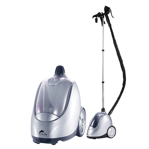 E-lite Garment Steamer SS19 – 1750W Main Machine, 3.0 Liter Water Tank, Adjustable Stainless Steel Rod – High-Efficiency Fabric Care | Includes Crease Clip, Brush, and Heat-Resistant Glove – Garment Steamer