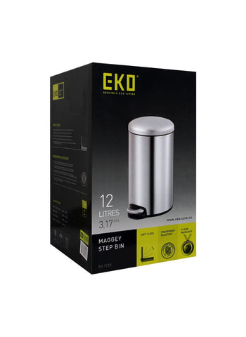 EKO Step Bin EK9213 Series – Versatile Pedal Operated Bins with Soft Closing Lid and Elegant Designs for Waste Disposal in Various Spaces