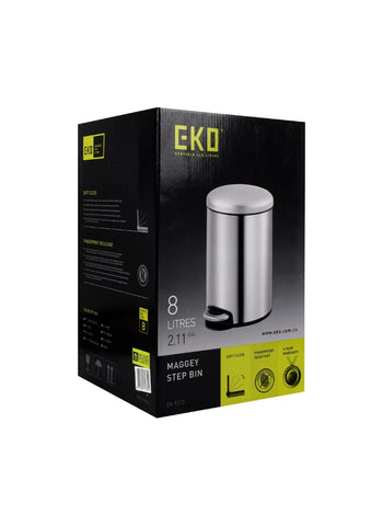 EKO Step Bin EK9213 Series – Versatile Pedal Operated Bins with Soft Closing Lid and Elegant Designs for Waste Disposal in Various Spaces