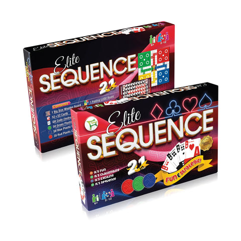 Elite Sequence & Ludo 2-in-1 Wooden Board Game