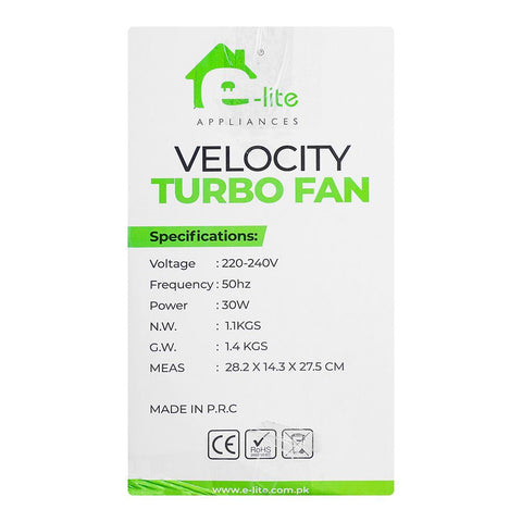 Elite Velocity Turbo Fan EVF-08 – High Speed, Low Noise, Durable – Cooling | Ideal for Homes and Offices