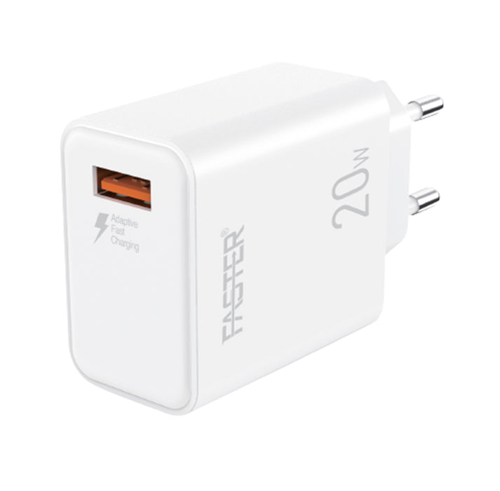 Faster Fast Wall Charger 20W Qualcomm QC 3.0 FC-11QC – 20W Power Output, QC 3.0 Technology, Compact Design – Chargers & Cables | High-Speed Wall Charger