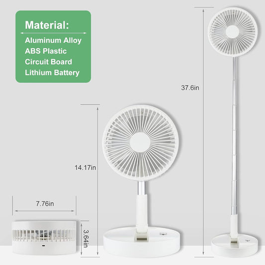 Foldable Rechargeable Pedestal Fan