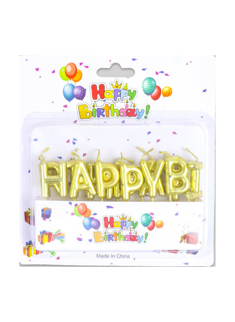 Happy Birthday Candle Letters. Colorful & Festive, Perfect for Birthday Cakes | Easy to Place & Light