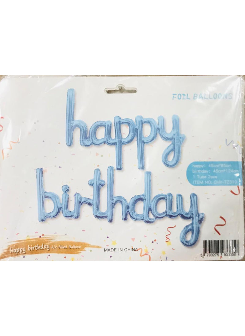 Happy Birthday Foil Balloons – Blue, Pink & Golden. Perfect for Birthday Parties, Durable & Reusable | Ideal for Decorations