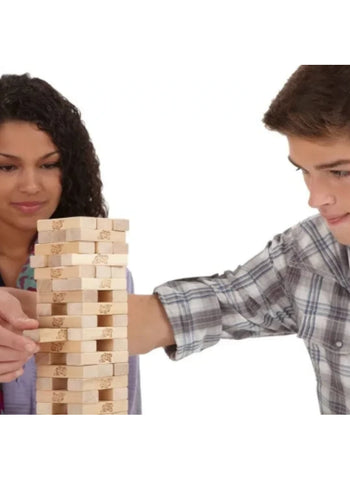 Hasbro Jenga 2 in 1 Game – Double the Fun, Stacking and Strategy, Multi-Game Set – Board Game | Versatile Family Fun