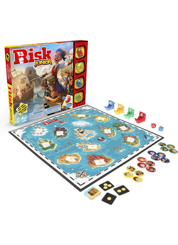 Hasbro Risk Junior Gaming Board Game. Fast-Paced Adventure, Perfect for Young Strategy Enthusiasts | Engaging & Fun