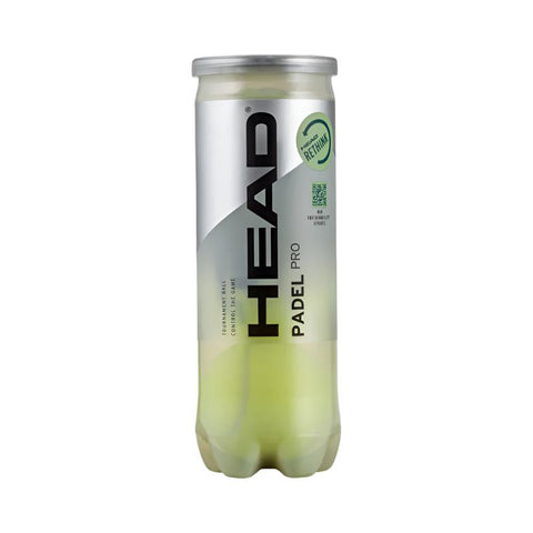 Head Padel Pro 3 Balls Single Can – High-Performance, Long-Lasting Durability, Tournament-Grade – Ideal for Professional Padel Play