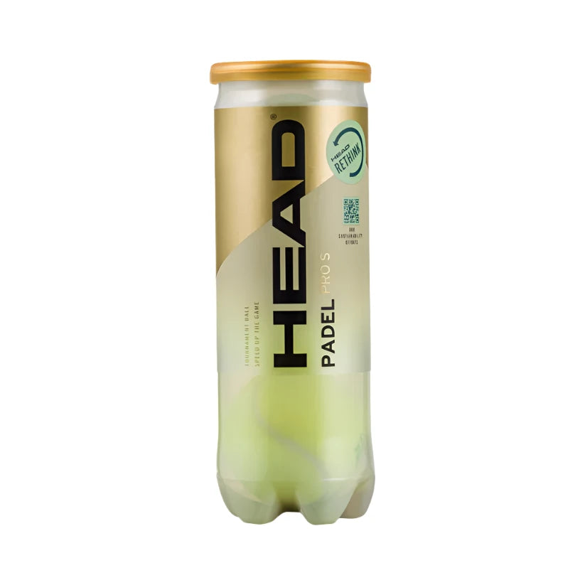 Head Padel Pro S 3 Balls Single Can – Enhanced Control, Durable, Optimized for Spin – Designed for Advanced Padel Matches