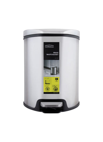 Homeatic Grace Pedal Bin EK-9209 Series – Soft Close, Various Capacities, Elegant Design – Waste & Garbage | Perfect for Any Space