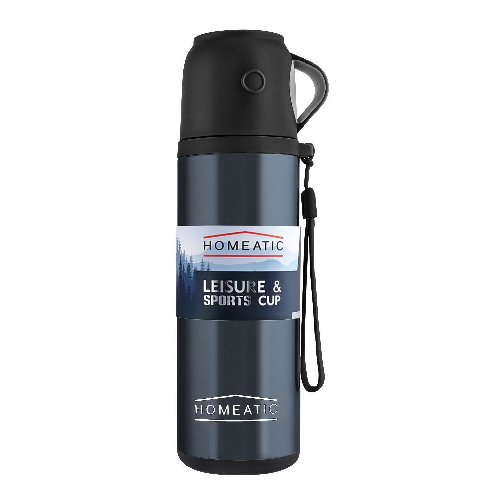 Homeatic Steel Sports Water Bottle – Blue, 500ml, KD-597 – Reliable and Sleek Sports Bottle