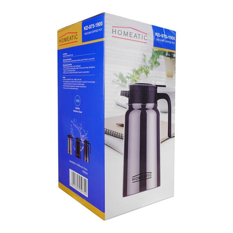 Homeatic Steel Thermos – 1.9 Liter Capacity, Silver, HKD-975 – Sleek and Efficient Temperature Retention