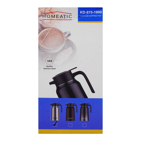 Homeatic Steel Thermos – 1.9 Liter Capacity, Silver, HKD-975 – Sleek and Efficient Temperature Retention