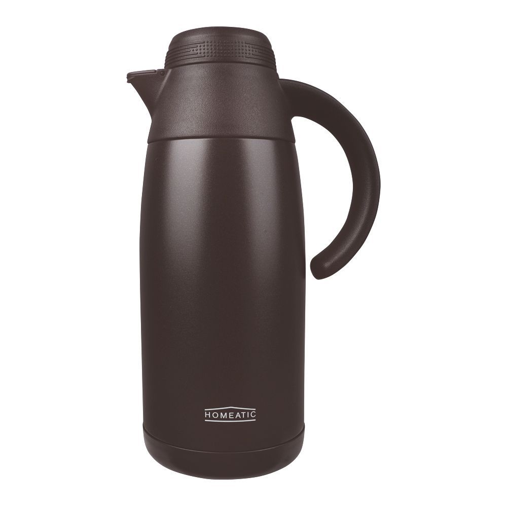 Homeatic Steel Vacuum Flask – 1.1 Liter Capacity, Brown, HMV-2001 – Compact and Efficient Insulated Flask