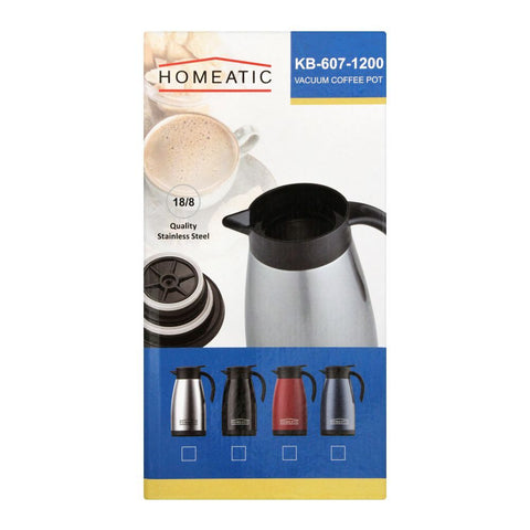 Homeatic Steel Vacuum Thermos – Blue, 1.2L, KB-607 – Insulated Thermos for Hot and Cold Beverages